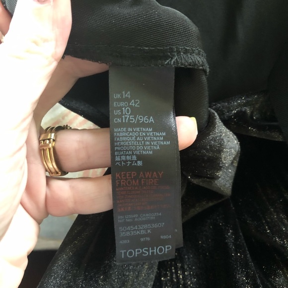 Topshop Black Dress with Cut Out Details - Picture 3 of 4